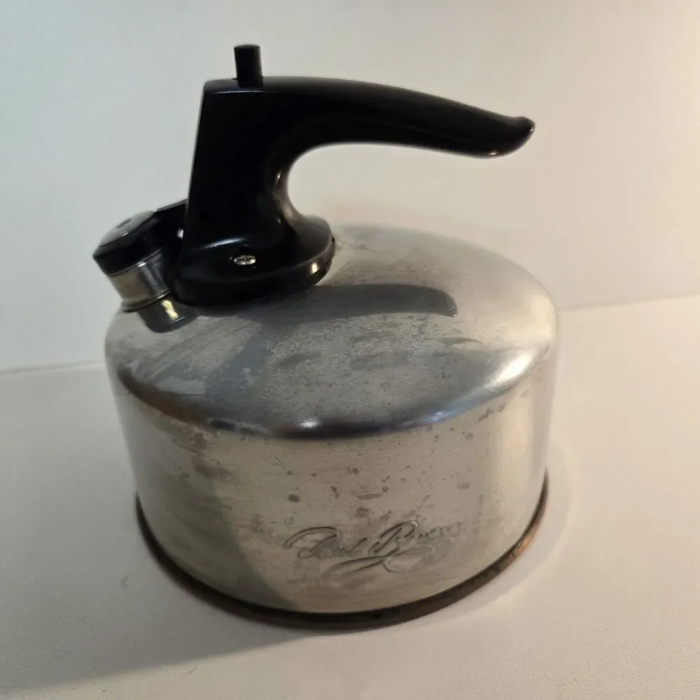 Revere Ware Vintage‎ 1801 Copper Bottom 1.5 Qt. Whistling Tea Kettle Pot 898-C